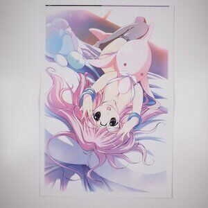 Anime girls Japanese illustration folded vintage double-sided poster NEW 038